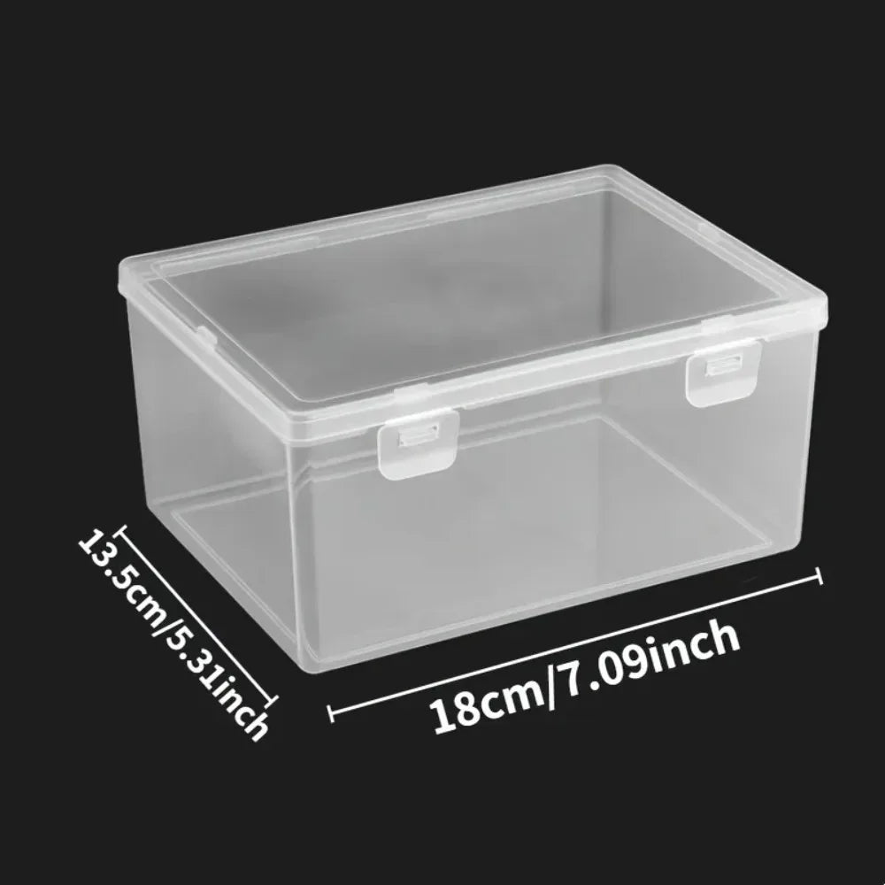 Grande boîte de rangement en plastique transparente et empilable