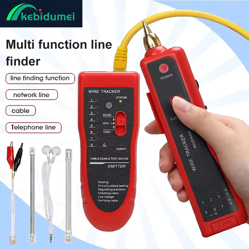 RJ45 and RJ11 Cable Tracker and Tester