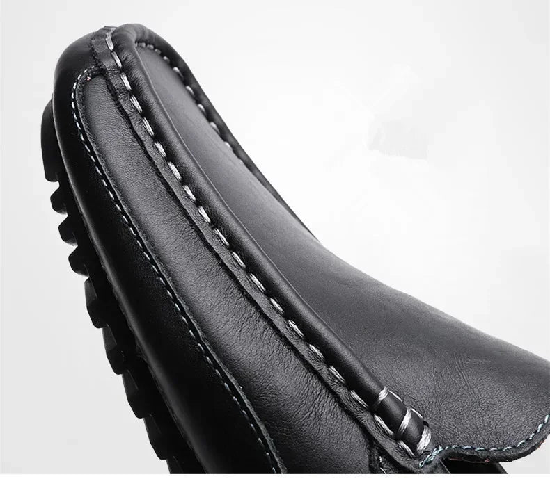 Genuine Leather Breathable Slip-On Loafers for Men