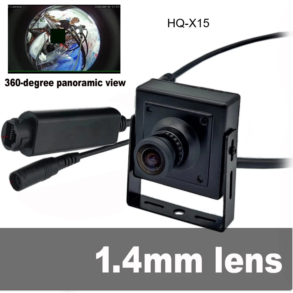 Cámara de seguridad PoE ojo de pez mini interior 5MP