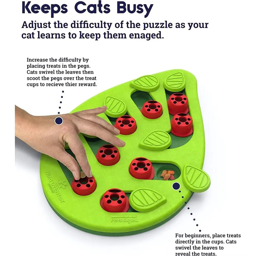 Cat Treat Puzzle with Moving Covers