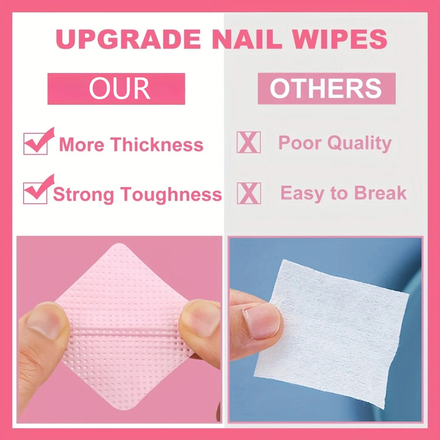 Lint-Free Nail Wipes Gel Cleansing Tissues