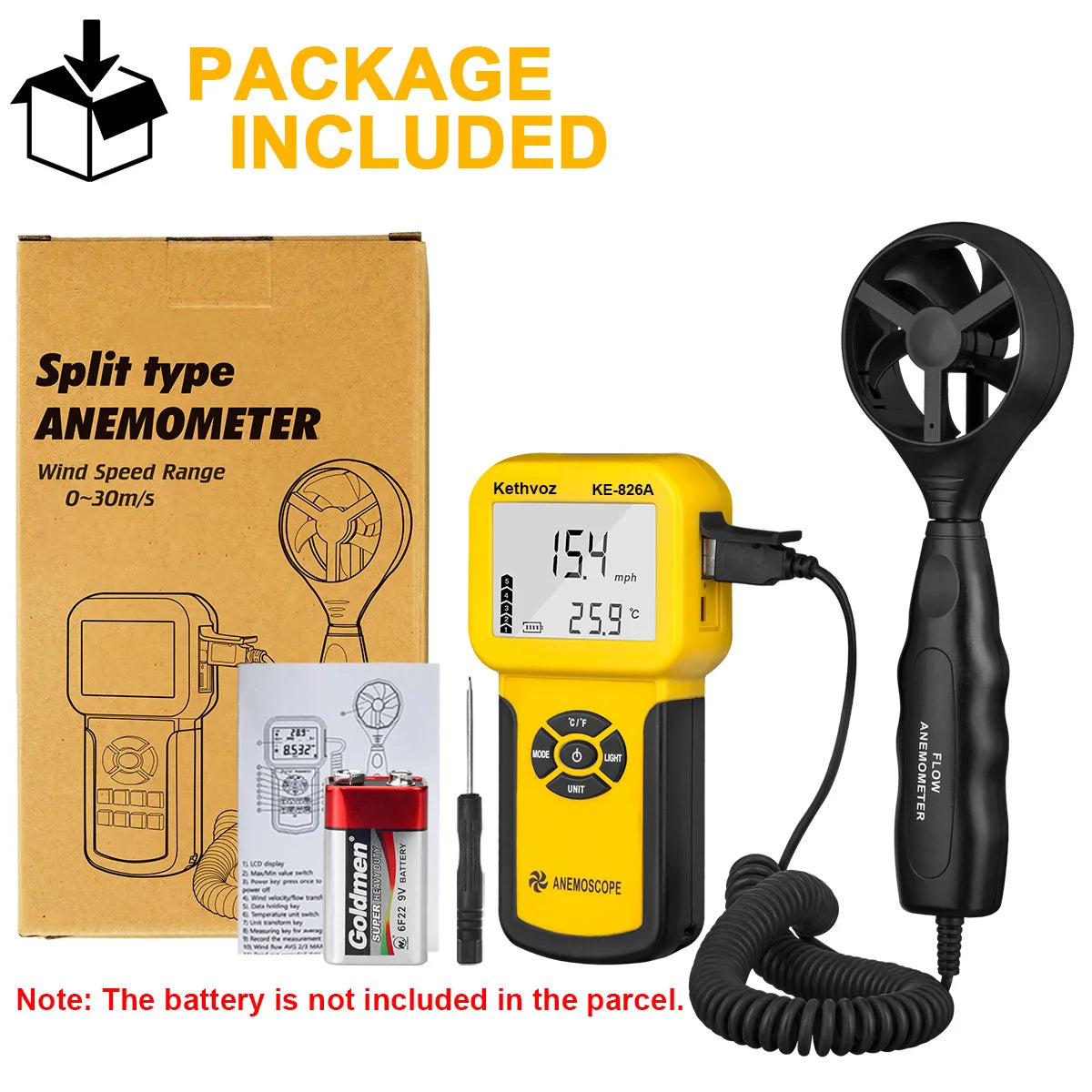 Digital Air Velocity and Airflow Meter - Model Options