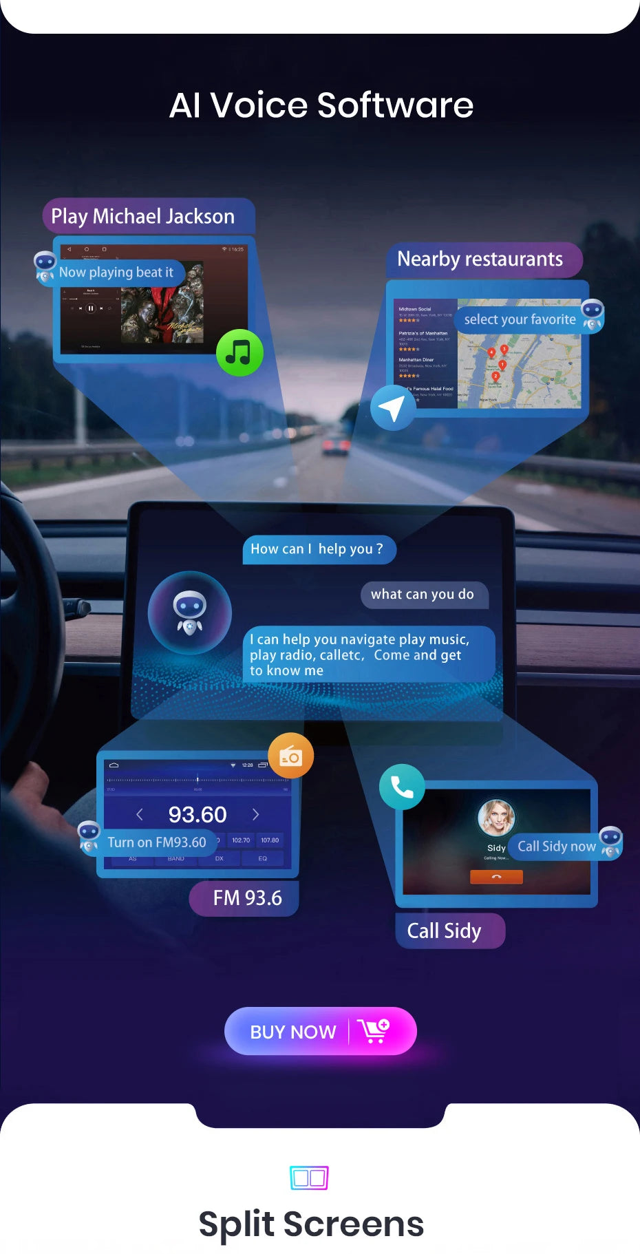 Junsun V1 Plus Car Radio with Wireless CarPlay & Android Auto