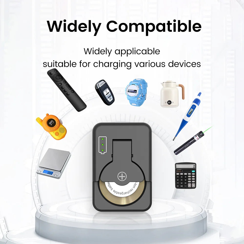 USB-C Charger for LIR Rechargeable Coin Batteries