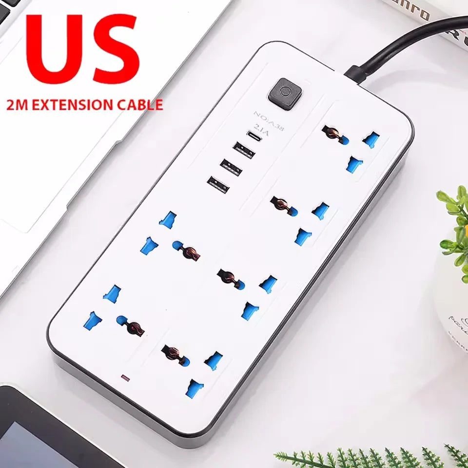 Extensão elétrica com USB e USB-C