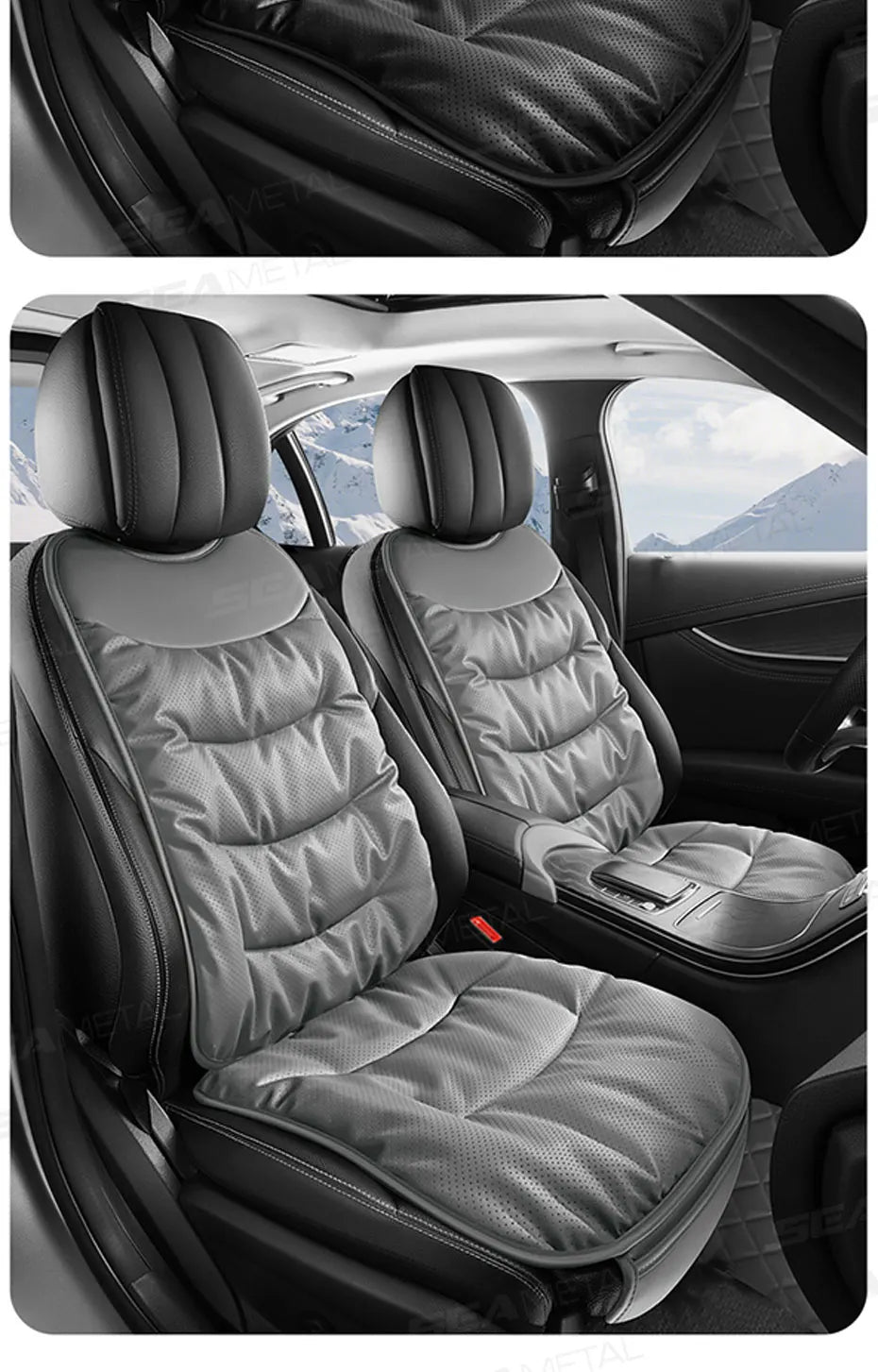 SEAMETAL Winter Car Seat Cover Thicken Thermal Plush Car Seat Cushion Anti Slip Seat Protection Cover Universal for Sedan/Suv