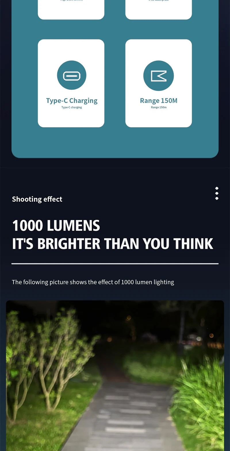 CYCLAMI 1000LM Lumină Reîncărcabilă pentru Bicicletă