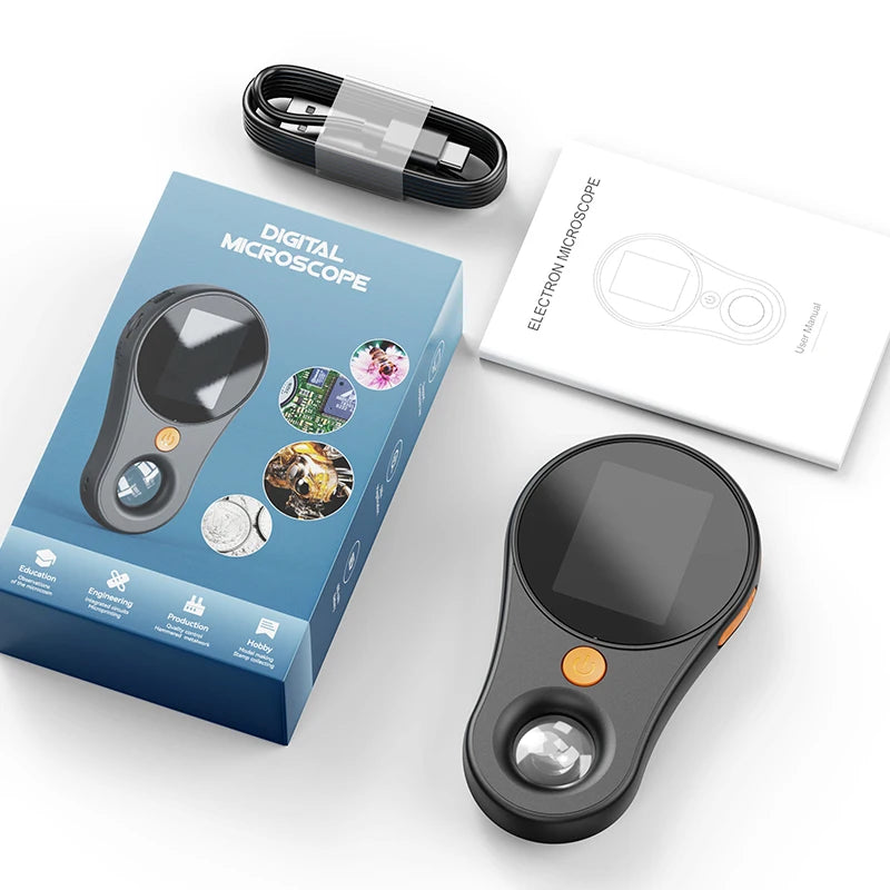 2.0inch 500X Digital Microscope 1080P Video Coin Microscopio with Magnifying Glass Wiht 8Leds for Electronics Repair Windows/Mac