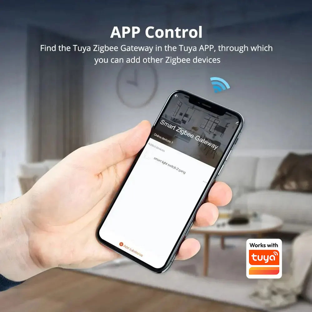 Wired Tuya Zigbee Hub with External Antenna