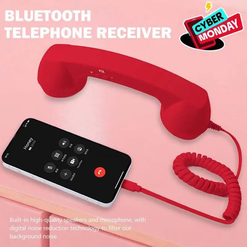 Cuffie cablate con microfono retrò a cornetta telefonica, Type-C, per Android, plug and play, per chat vocali, streaming live e audio