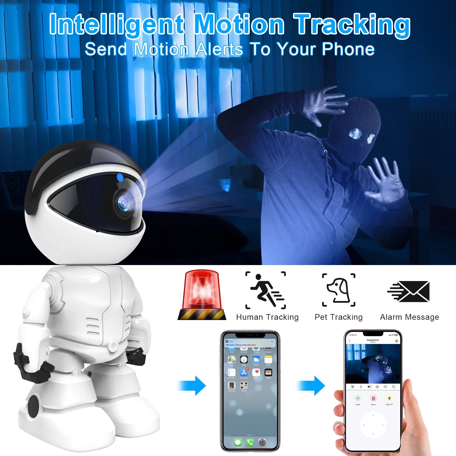 Indoor Home Security Camera with 3MP Night Vision and Audio