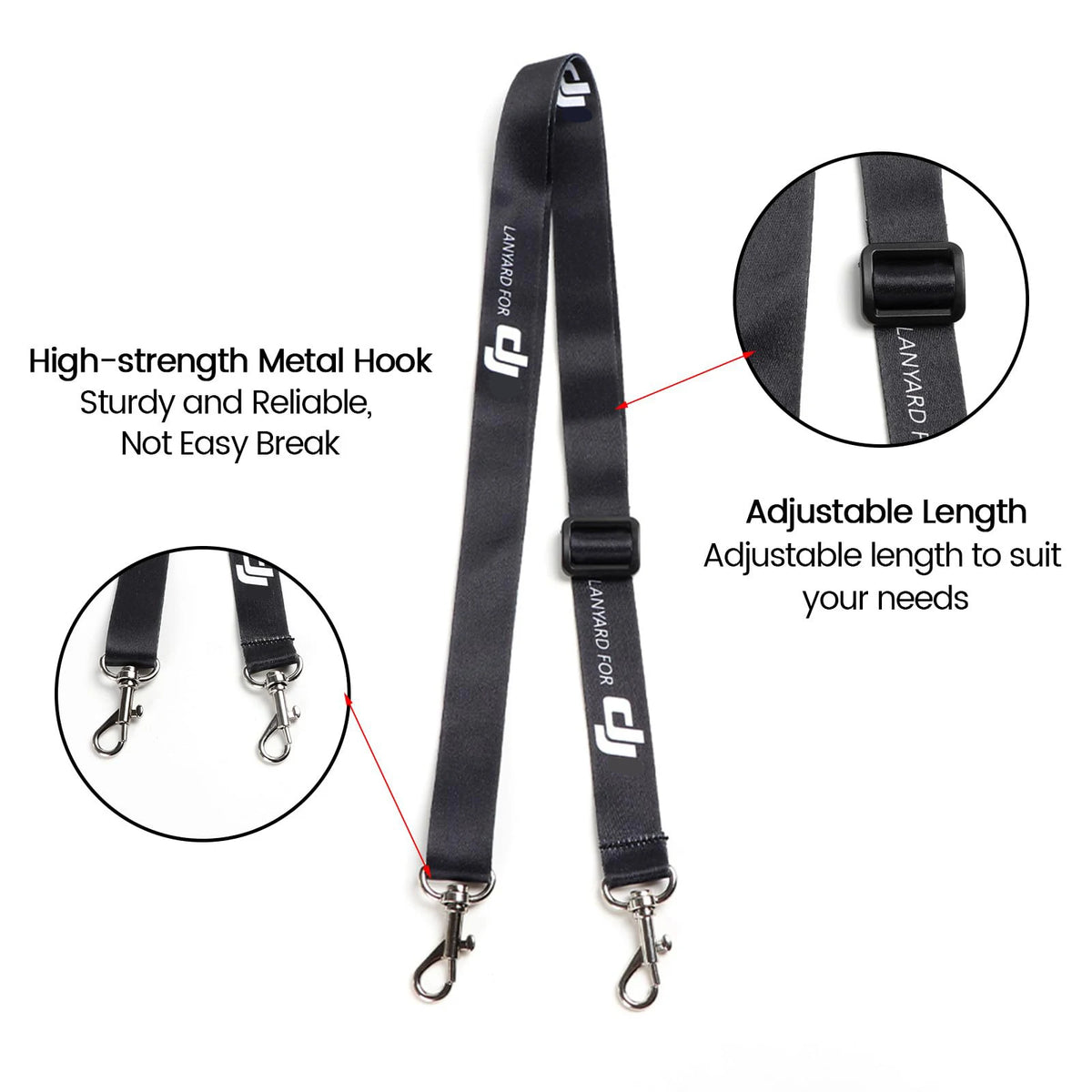 Correa ajustable para el cuello para mandos DJI RC y RC 2