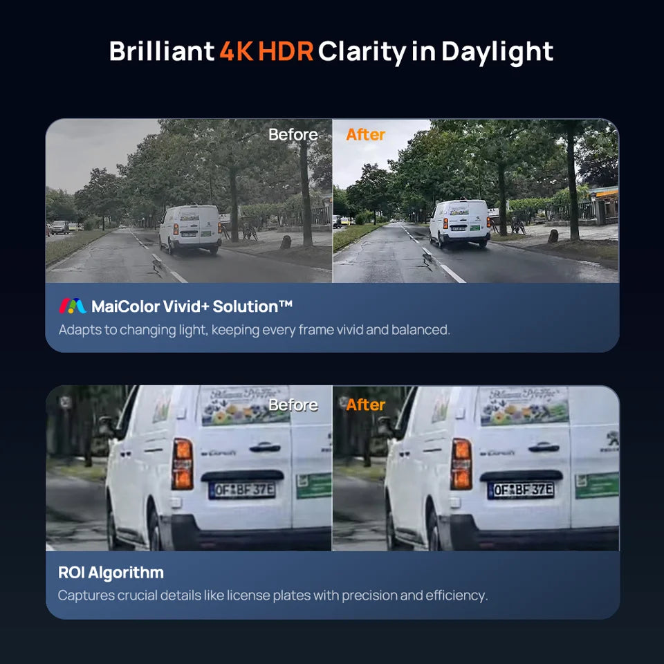 4K камера за кола с 128GB памет, GPS, ADAS и 24-часова охрана при паркиране