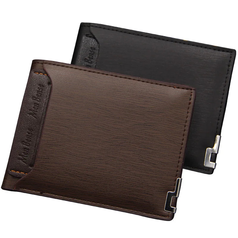 Fashion Casual Men's Short Wallet - Multi-functional Draw Card Holder for Men, Slim Cardholder Bags with Free Shipping