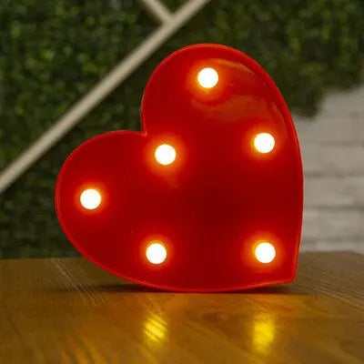 Luce decorativa a lettere e numeri a LED con batteria