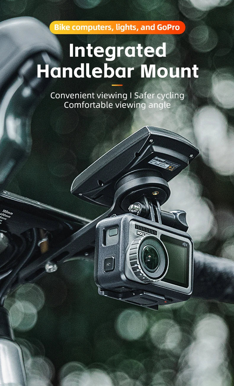 Bike Computer & Front Lamp Mount Bracket for Garmin Bryton