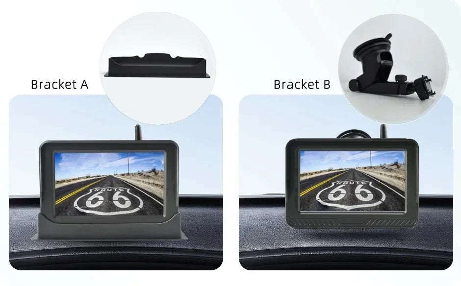 5" Monitor HD Magnetic Solar Wireless Backup Camera 1080P Upgrade Auto on/Off Camera Night Vision Rechargeable Rear View Camera