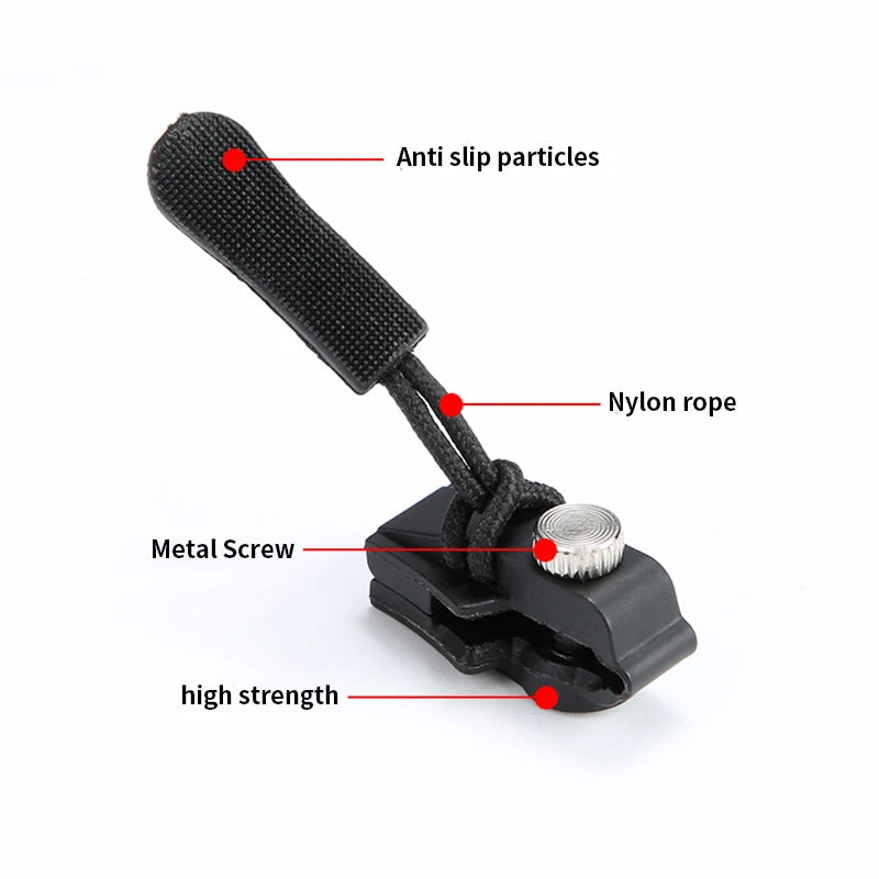 Universal Detachable Metal Zipper Slider Puller Detachable Instant Repair Kit DIY Replacement Lever Locks for Clothing Luggage