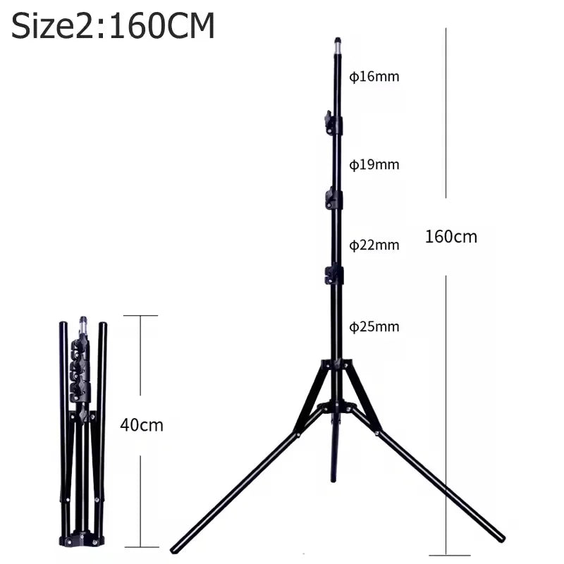 Adjustable Photography Light Stand, 160/200cm