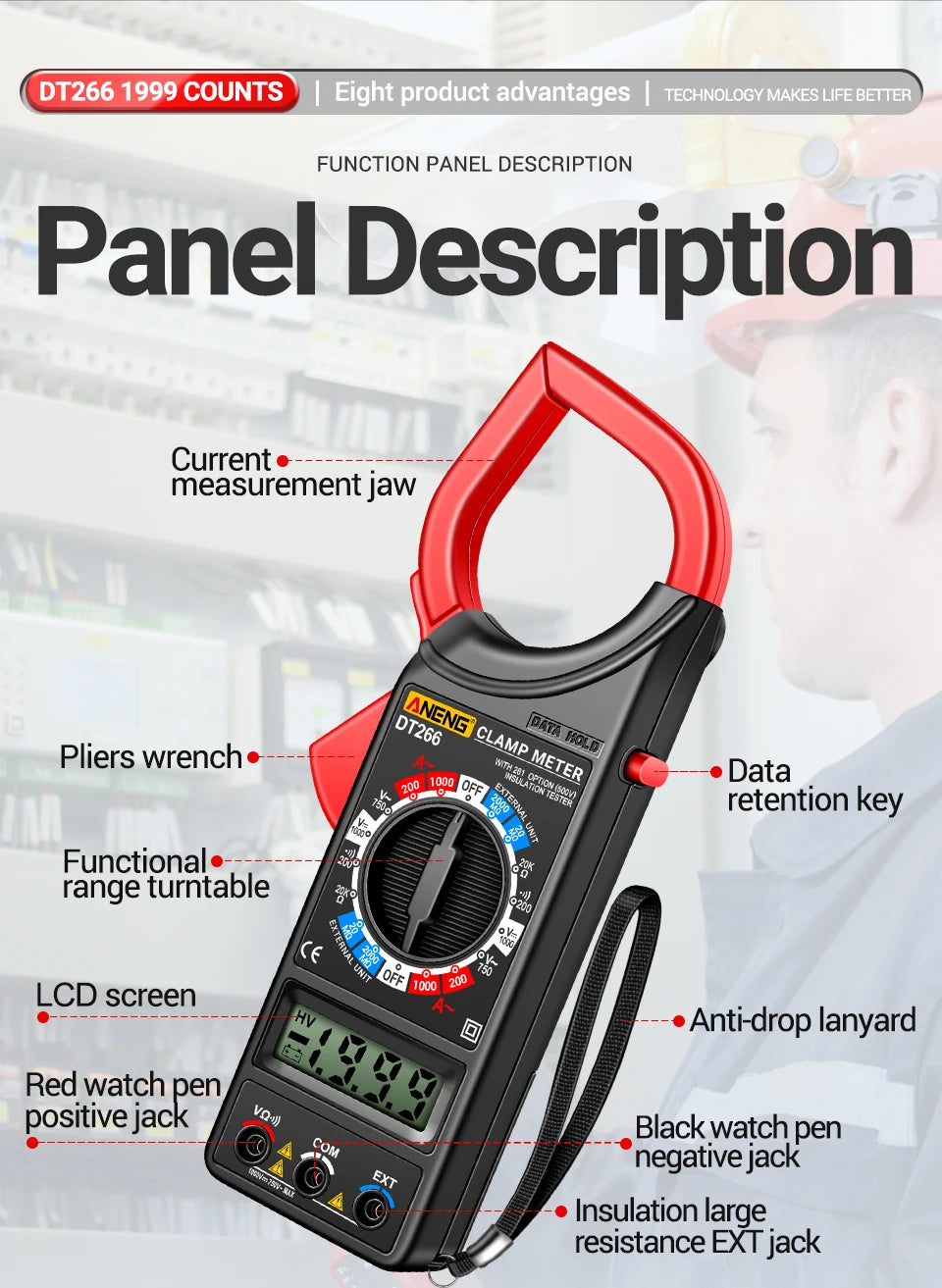 DT266-8 Digital Clamp Meter