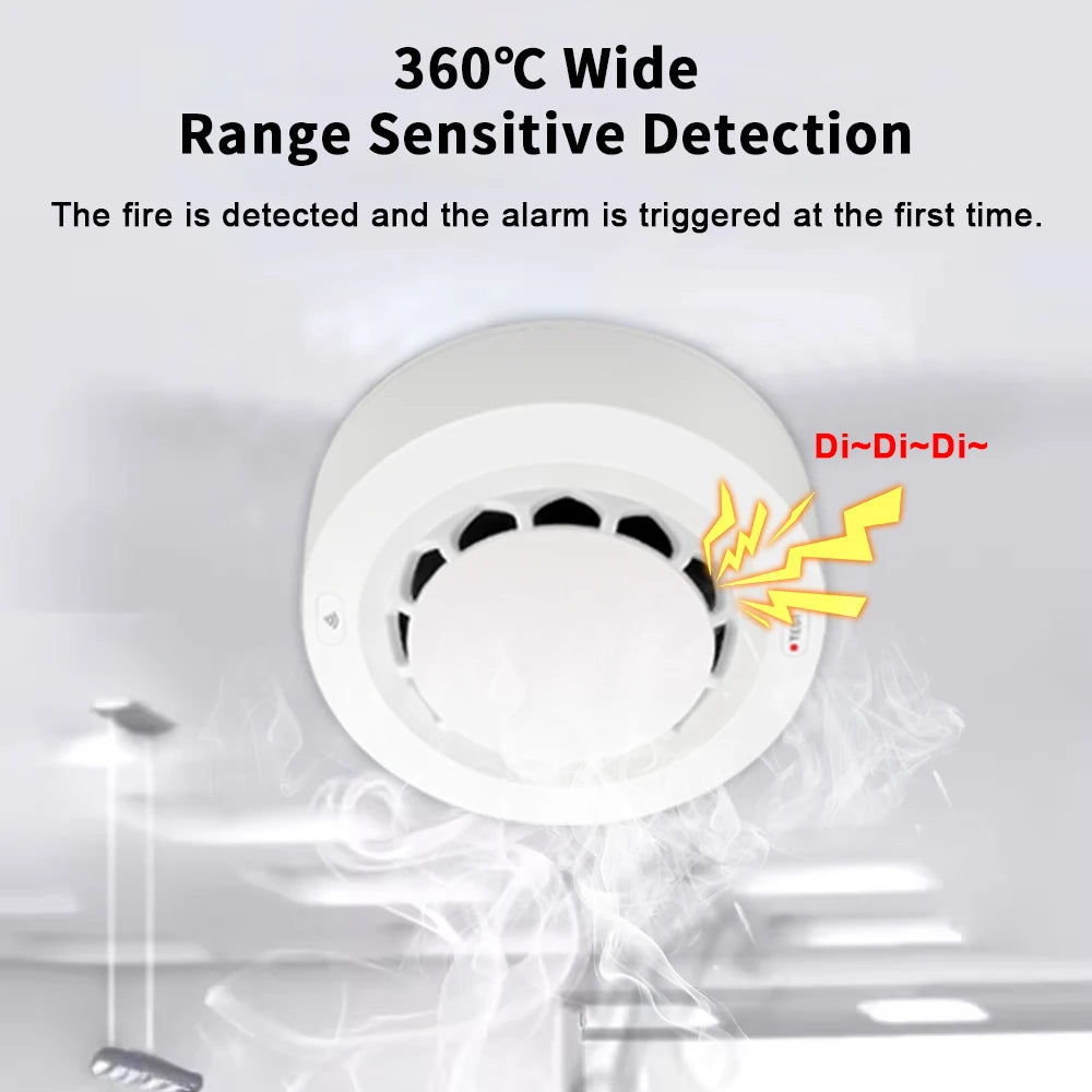 Tuya Smart Smoke Detector for WiFi or Zigbee Home Safety