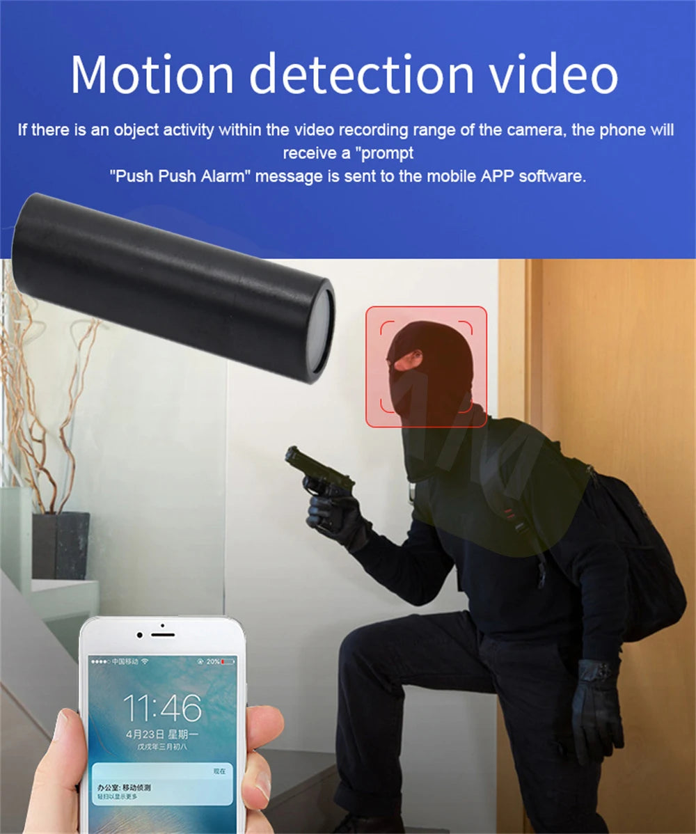 Mini 2MP WiFi bullet kamera s detekciou pohybu, P2P, RTSP & obojsmerný zvuk