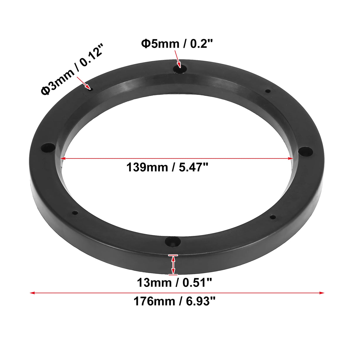 Plastic Car Speaker Spacer Rings, Pack Options