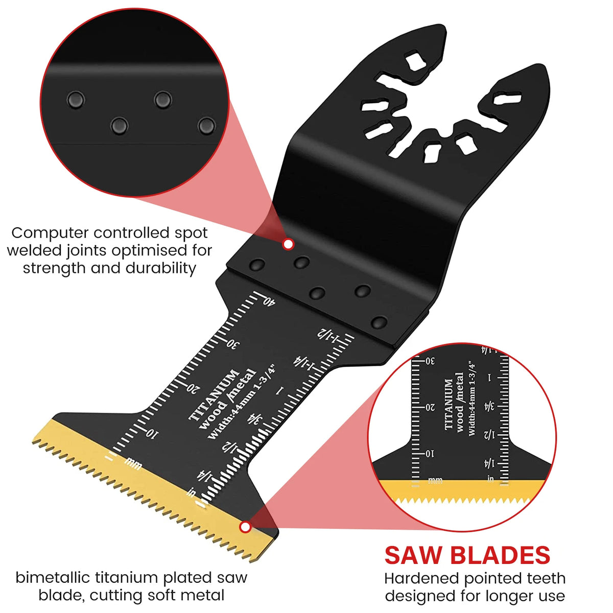 Five-Piece Oscillating Multitool Saw Blade Set