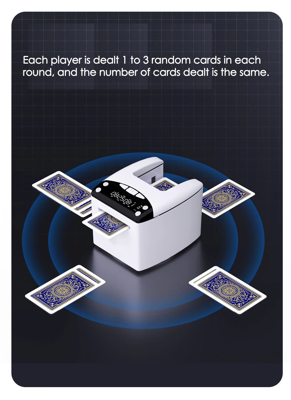 Rechargeable Automatic Playing-Card Dealer