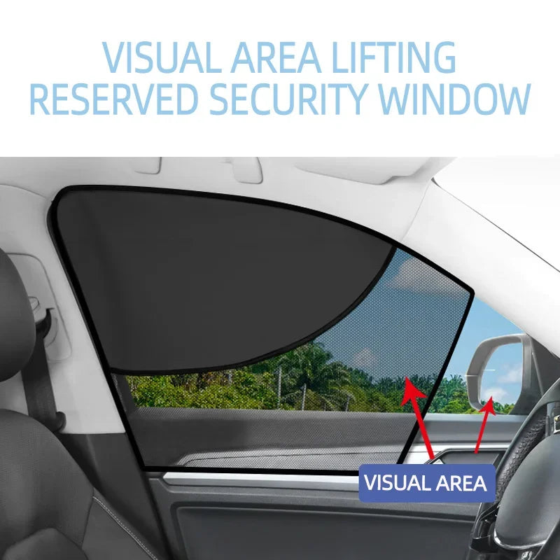 Magnetic Car Window Shade – Position Options