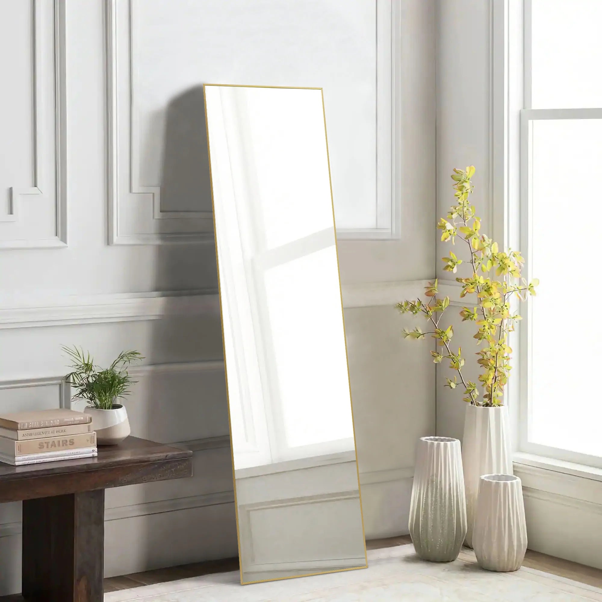 JHK Full Body Wall Mirror with Aluminum Alloy Frame