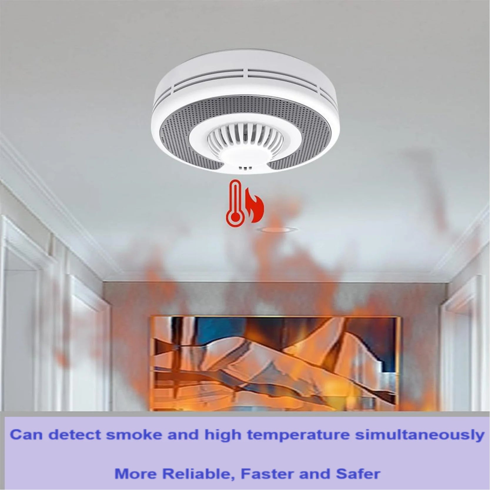 Tuya Combo Smoke & Heat Detector with 10-Year Sealed Battery