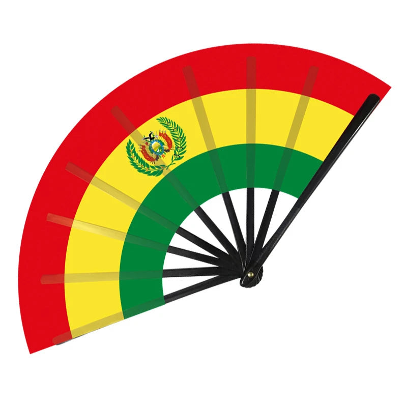 22 cm Folding Hand Fan with National Flags for Match Days