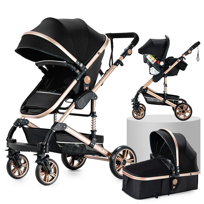 Baby Stroller 3‑in‑1 Lightweight Travel System