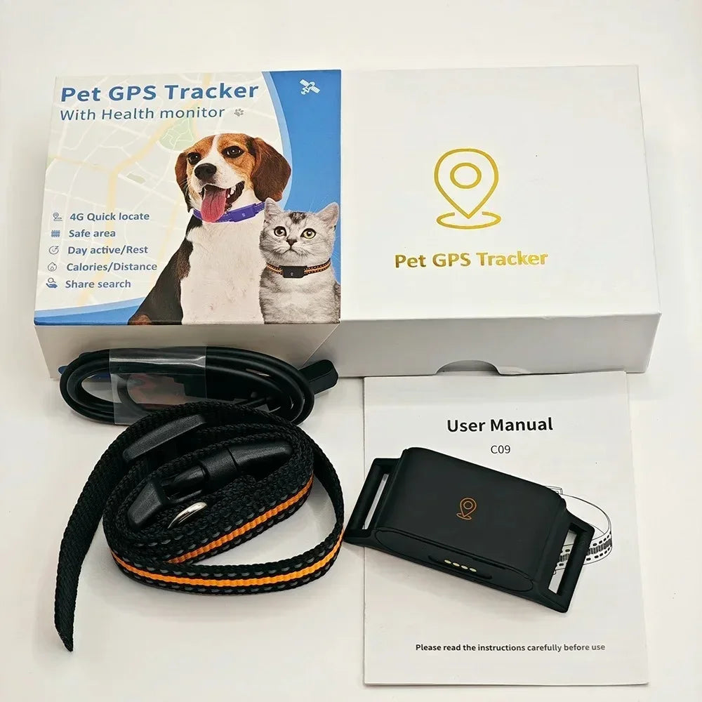 IP67 voděodolný GPS tracker 4G pro psy kočky, mini skutečný čas anti-ztráta lokátor pro domácí mazlíčky, chytré pouzdro pro obojek s monitorováním hlasu a geofence