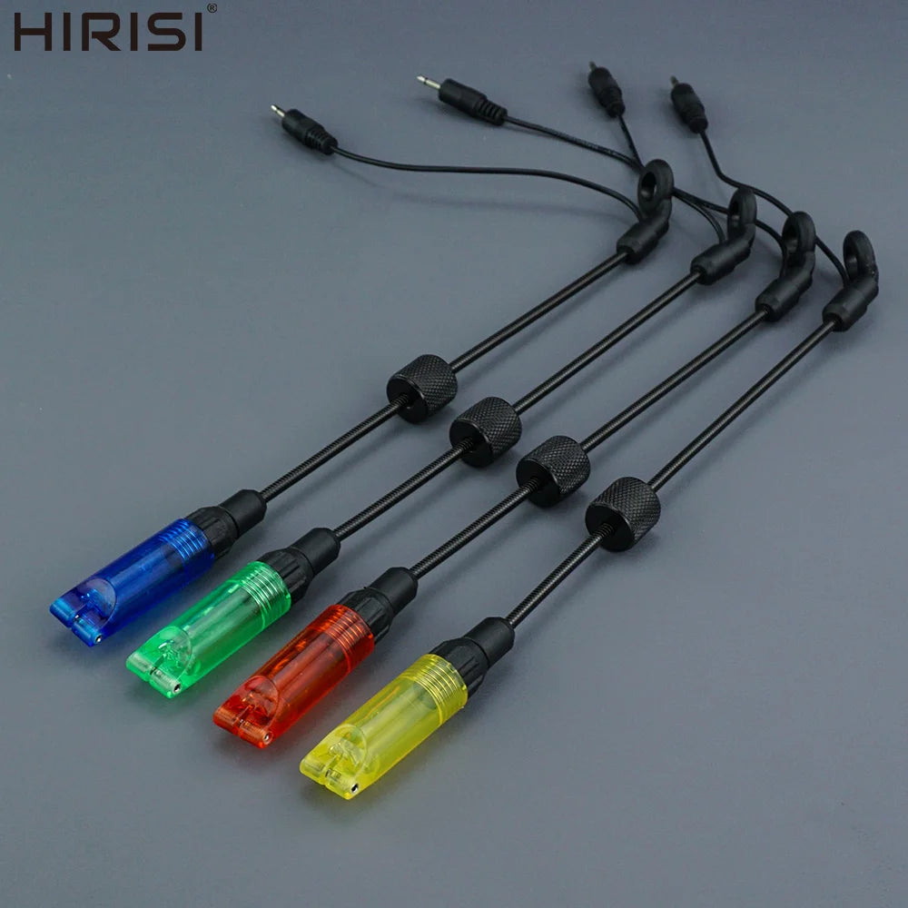 Hirisi B2032 Carp Fishing LED Swinger Drop Off Indicator Metals Soft Pole LED Light Bite Detection for Carp Coarse Fishing