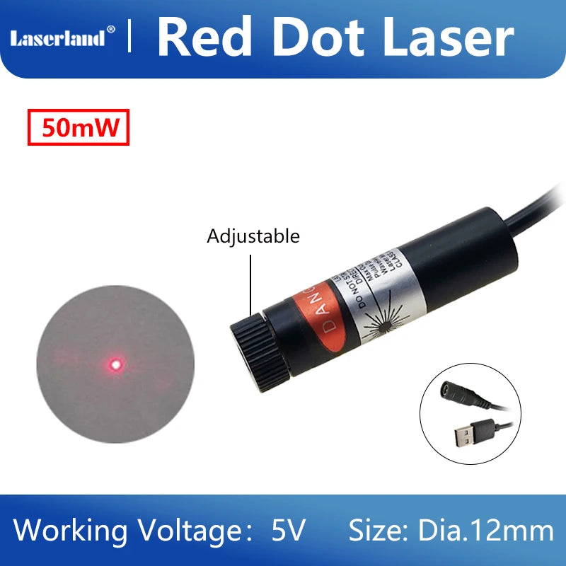 650 nm Laser Alignment Module - Beam Options