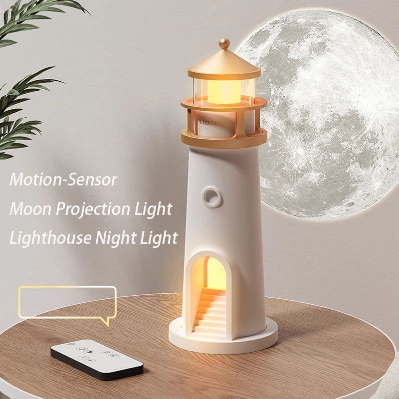 Moon Projection Night Light with Remote, Motion Sensor