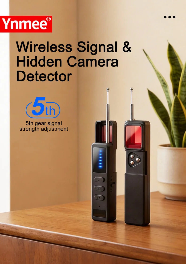 DT01 Hidden Camera Detector Anti Spy Bug RF Signal Scanner GPS Tracker Finder Listening Device Eavesdropping Sweeper for Hotel T