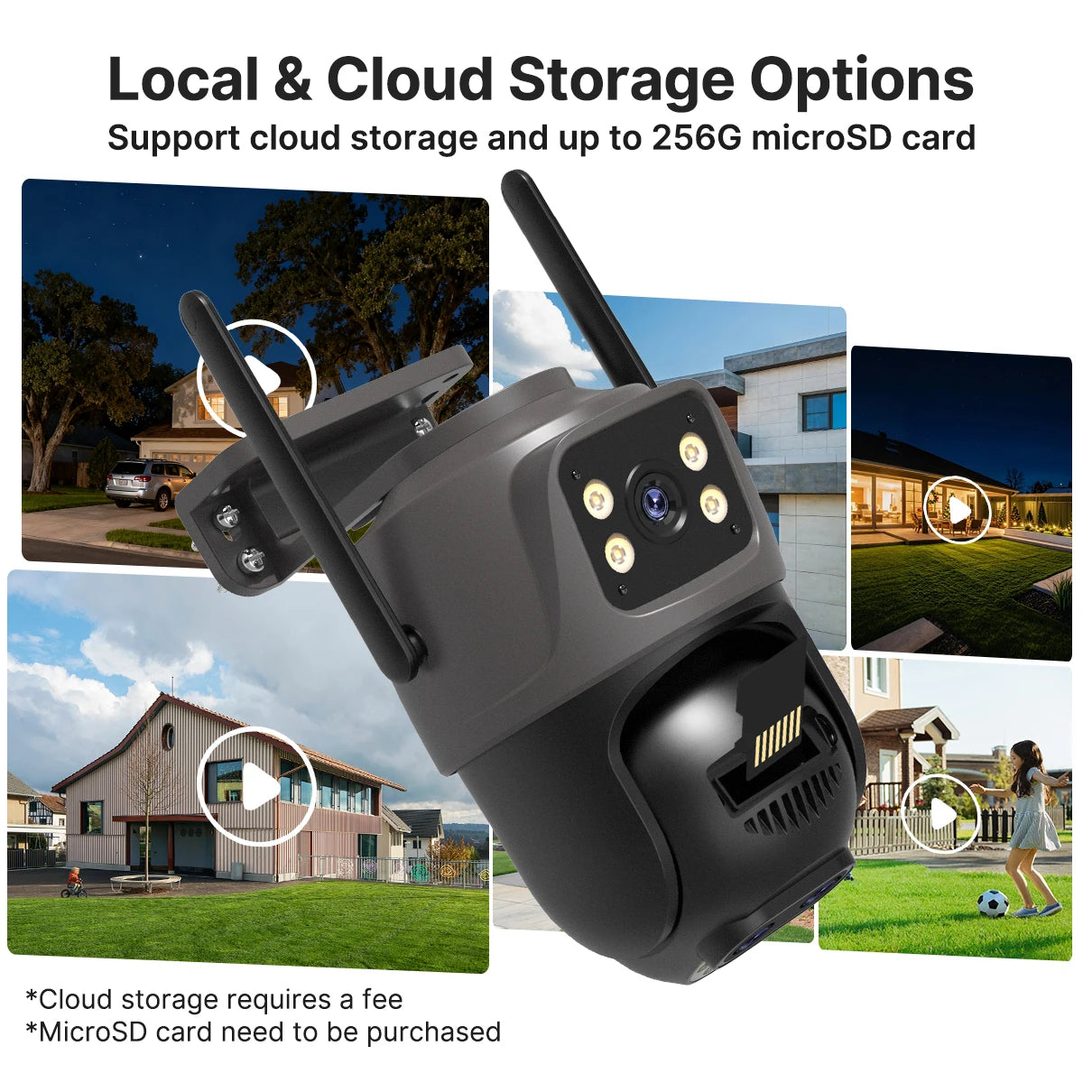WiFi Outdoor PTZ Security Camera with Auto Tracking