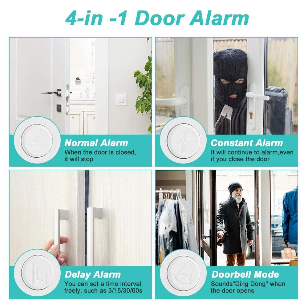 New Freezer Door Alarm with Delay 3/15/30/60 Seconds Adjustable Delay Refrigerator Alarm Wireless Door Open Ala
