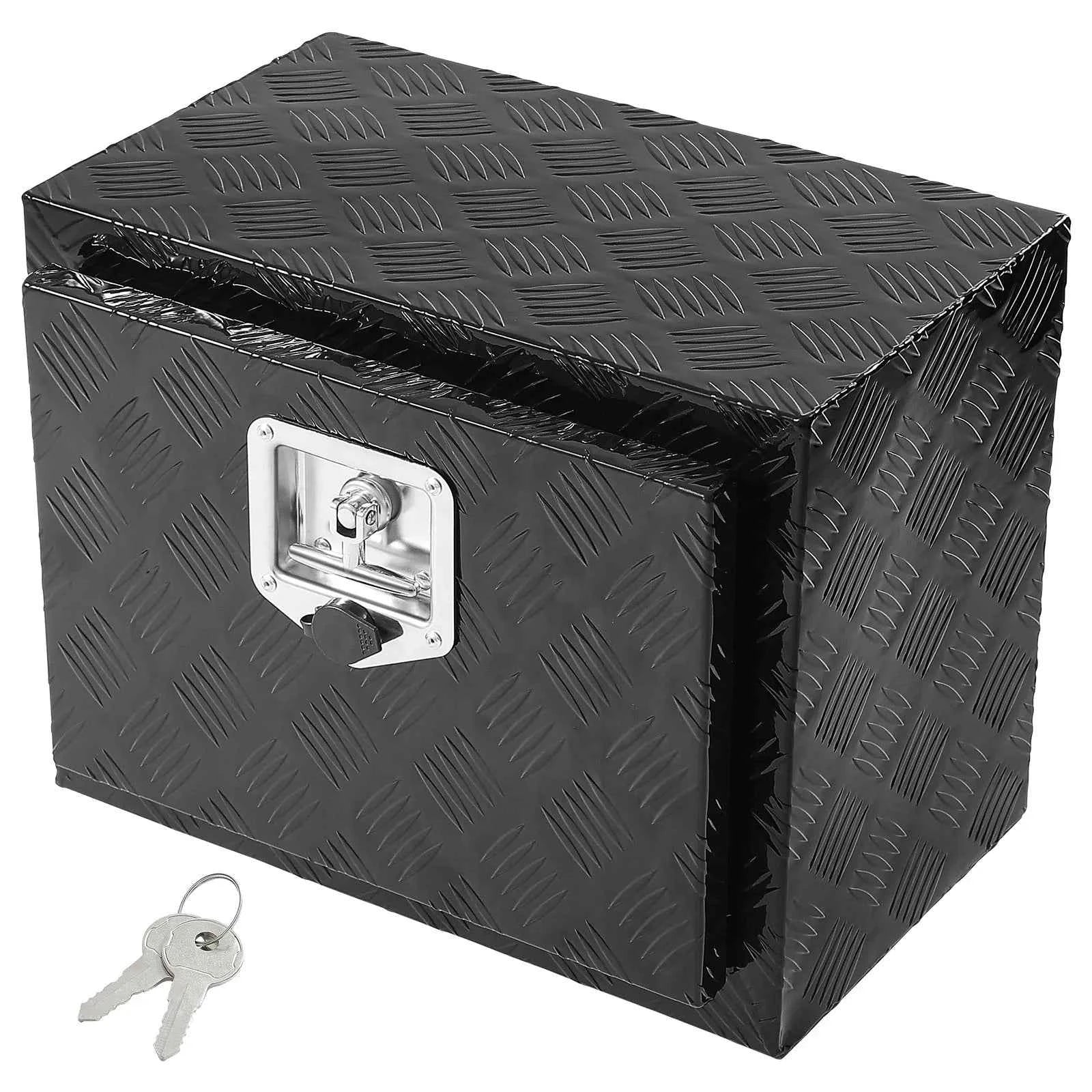 VEVOR Underbody Truck Box Pickup Storage Box Heavy Duty Diamond Plate Tool Box with Lock Keys Waterproof Trailer Storage Box