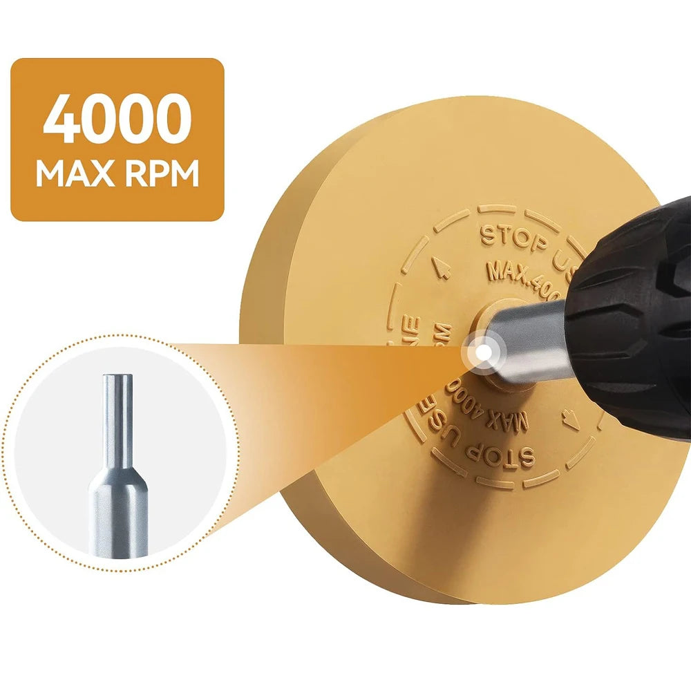 Boor-gemonteerde decal gumper wiel