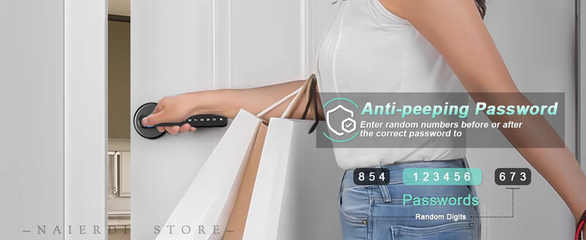Porte-clé intelligente 5-en-1 à empreinte digitale avec contrôle via app