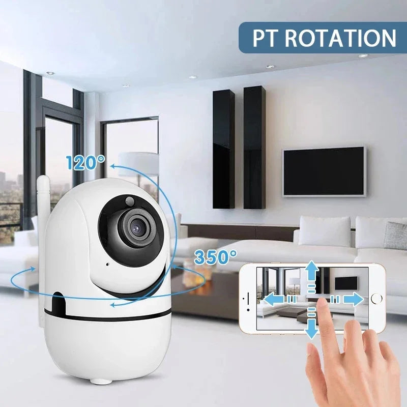 Indoor Wi-Fi Pan-and-Tilt Camera with Tracking & Card Options
