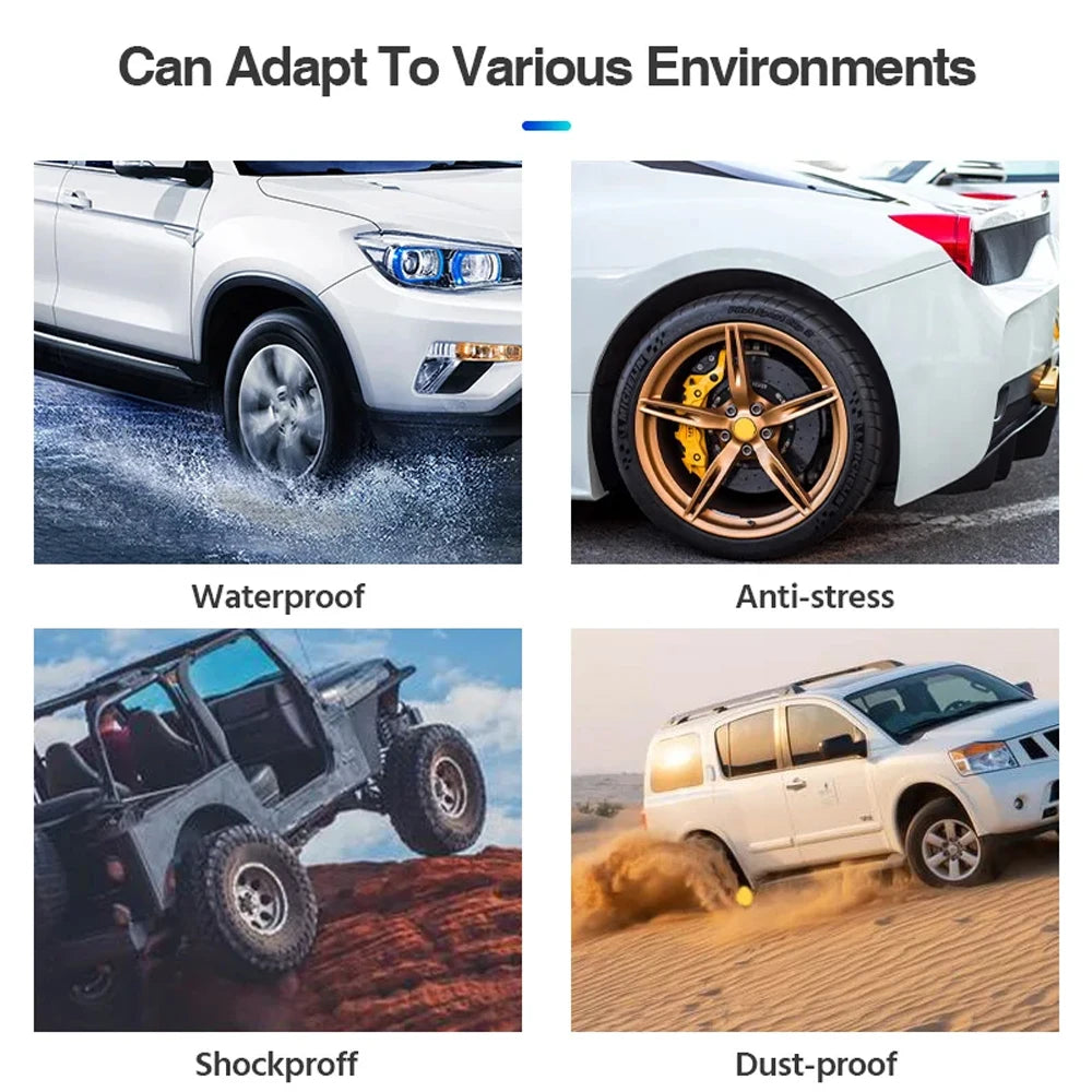 Solar TPMS Tire Pressure Monitoring System with External Sensors