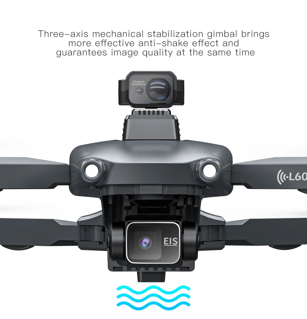 New L600 PRO MAX/PRO GPS Drone 5KM 4K Professional HD Dual Camera 3-Axis Gimbal 360° Obstacle Avoidance Brushless Quadcopter Toy