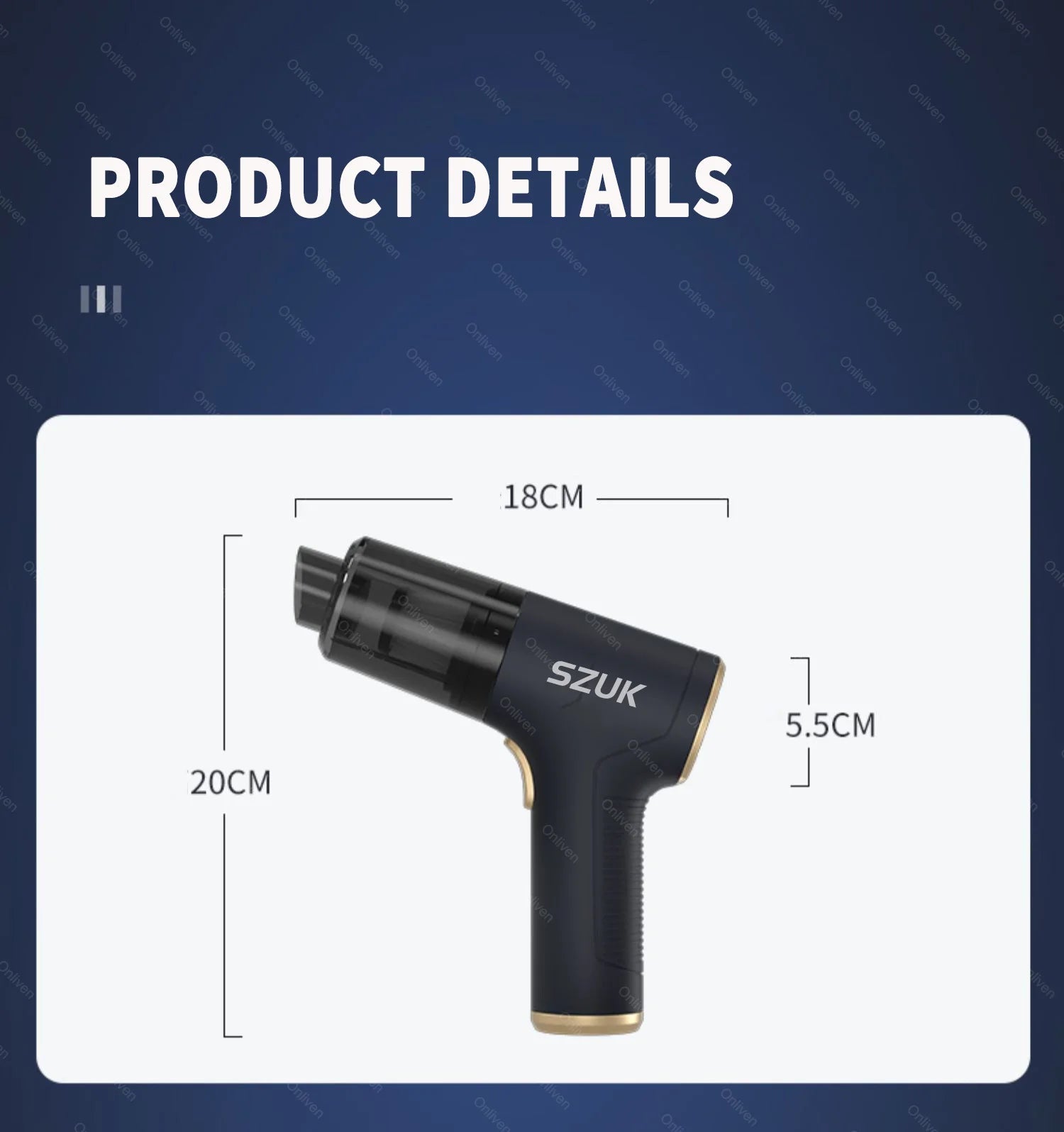 SZUK 98000PA Car Vacuum Cleaner Mini Powerful Cleaning Machine Strong Suction Handheld for Car Wireless Portable Home Appliance