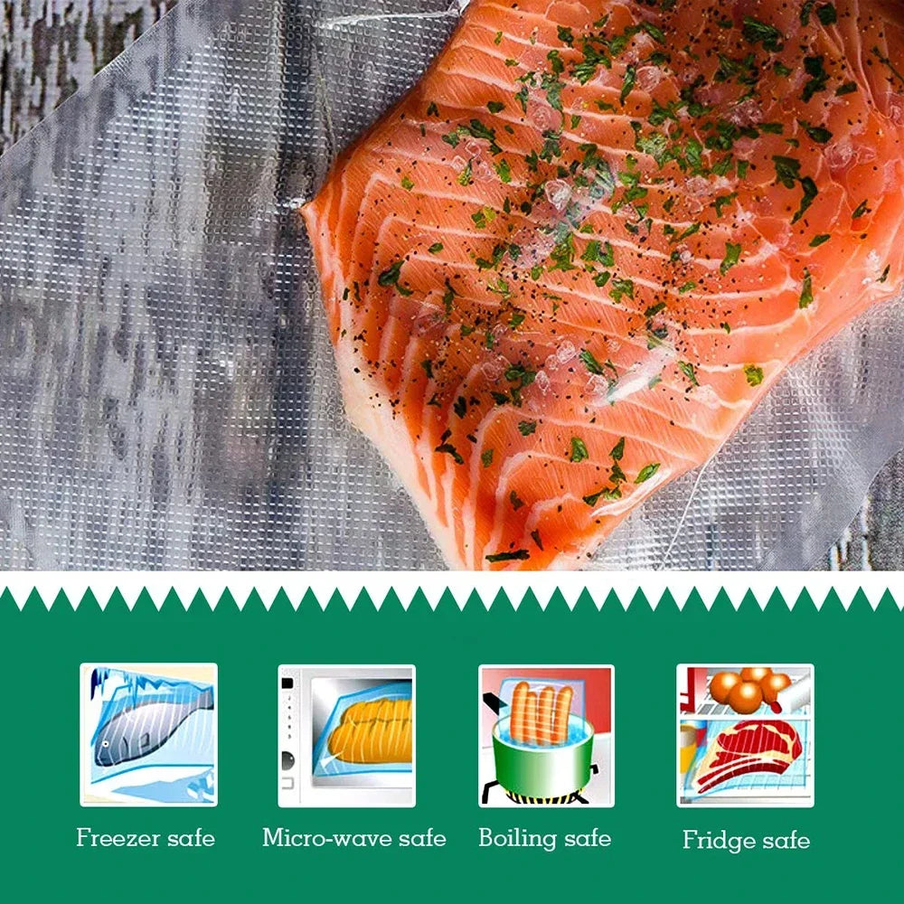 Rotoli di sacchetti per sottovuoto alimentare, larghezze disponibili